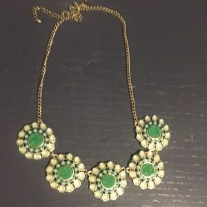Green statement necklace